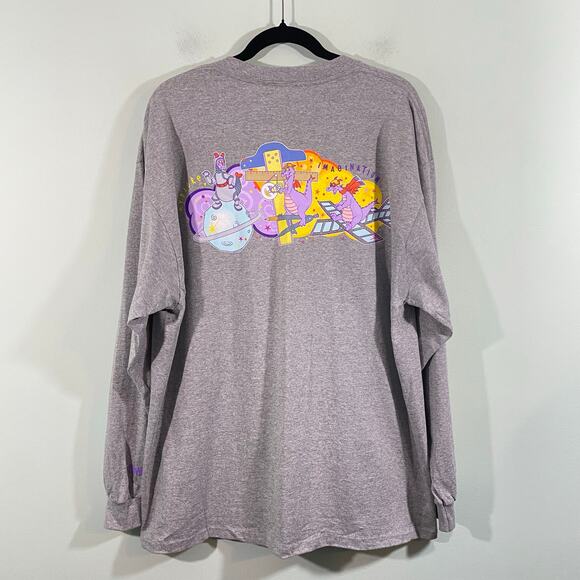 Vintage Disney World EPCOT Mascot Figment Long Sleeve Graphics Tee Size XL NWT - Picture 12 of 12